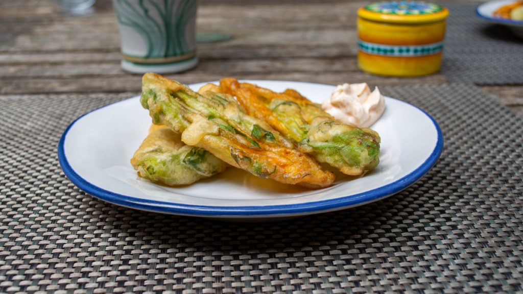 Plated Zucchini Blossoms