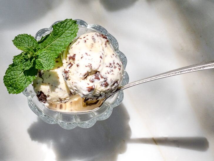 Banana Gelato with Chocolate Chip and Pecans