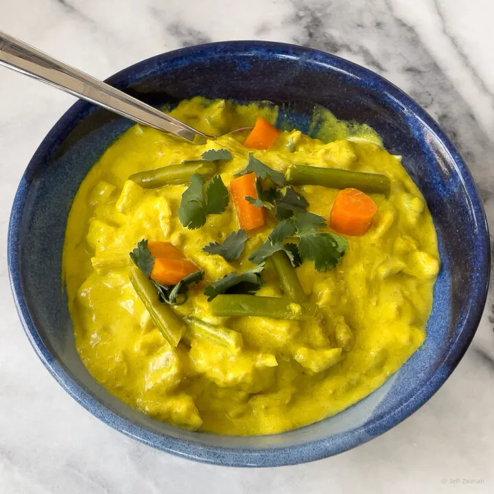 Bowl of Mango Chicken Curry