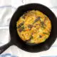 Ramps Potato Cake in Iron Skillet
