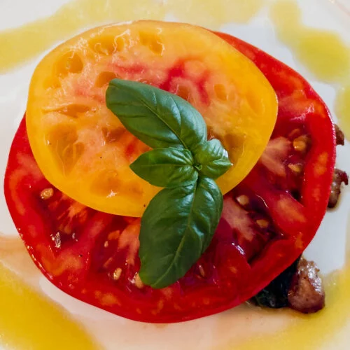 Seared Chicken with Heirloom Tomatoes