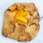 Baked peach galette