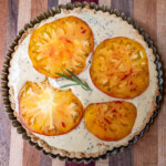 Ready for the oven pre-baked tomato tart