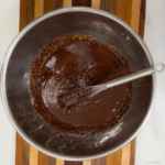 Melted chocolate and butter