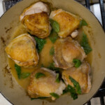 Lemon juice and basil added