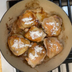 Chicken dusted with flour